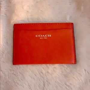 Coach leather card holder